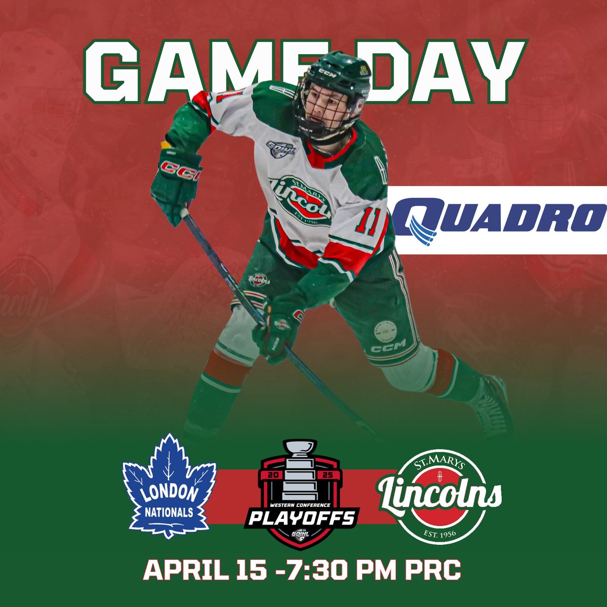 stmlincolns's tweet photo. GAME DAY
Lincs host the Nationals for Game 7, presented by @QuadroNews! Doors open at 6pm for Season Ticketholders and 630pm for General Admission. Don’t miss a big night at the PRC #GoLincsGo https://t.co/jyGKsHM1ze