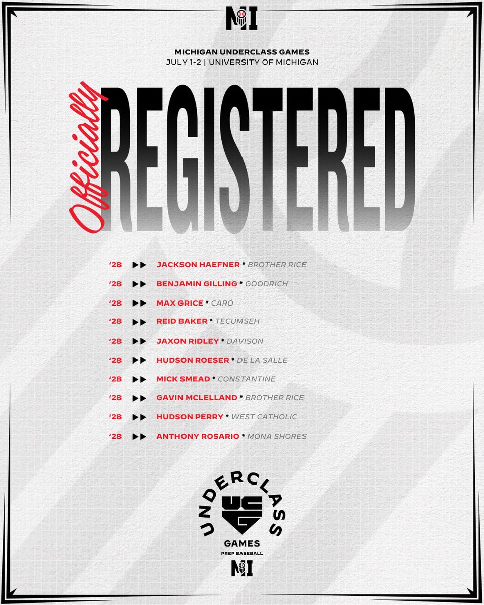 𝐌𝐢𝐜𝐡𝐢𝐠𝐚𝐧 𝐔𝐧𝐝𝐞𝐫𝐜𝐥𝐚𝐬𝐬 𝐆𝐚𝐦𝐞𝐬

Invites Accepted ✅

🗓️ July 1-2
👨‍🎓2028 Grads
📍University of Michigan

Request your invite 👉 loom.ly/tPGCwkQ

Welcome to the following players ⬇️