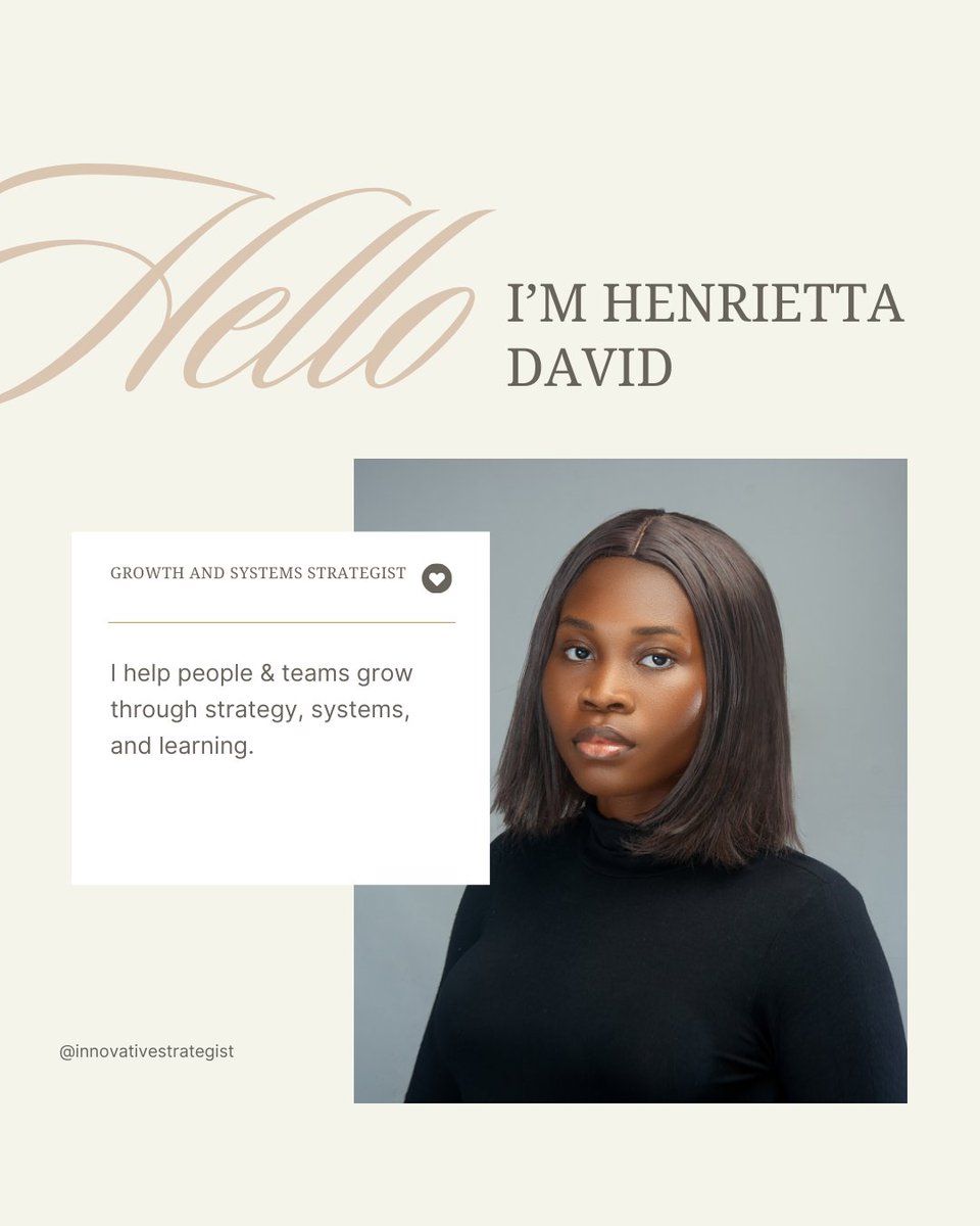 riettadavid's tweet image. Are you a founder or team lead feeling stuck between vision and execution? 

I help people and teams grow through strategy, systems and learning. 

Here&apos;s how I support organizations building for impact 👇
#leadership #startupsupport #learningandevelopment #growthstrategy