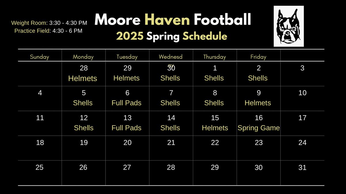 Coach Deric Allen (@qbcoach_da) on Twitter photo Spring ball is back! College coaches come check out our guys down in Moore Haven, Florida! #GoTerriers
<a href="/MH_Terriers/">Moore Haven Football</a> <a href="/NP_Florida/">Chad Jamison</a> <a href="/FHS7v7A/">FLORIDA HIGH SCHOOL 7v7 ASSOCIATION</a>
<a href="/PrepRedzoneFL/">Prep Redzone Florida</a> <a href="/HSFBamerica/">High School Football America</a> Spring ball is back! College coaches come check out our guys down in Moore Haven, Florida! #GoTerriers
<a href="/MH_Terriers/">Moore Haven Football</a> <a href="/NP_Florida/">Chad Jamison</a> <a href="/FHS7v7A/">FLORIDA HIGH SCHOOL 7v7 ASSOCIATION</a>
<a href="/PrepRedzoneFL/">Prep Redzone Florida</a> <a href="/HSFBamerica/">High School Football America</a>