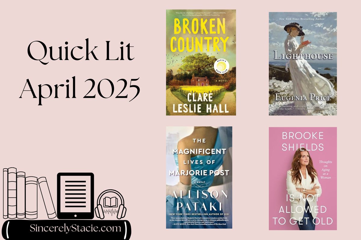 sincerelystacie's tweet photo. What has been your latest #5starread? Mine were @BrookeShields memoir &amp; BROKEN COUNTRY by @ClareEmpson2. https://t.co/GIMUQwUHf6 #memoir #fiction #historicalfiction #bookrecommendations #bookboost #bookbuzz #bookcommunity #readingcommunity #bookreviews #mustread #audiobooks https://t.co/qDCPwrzq0t