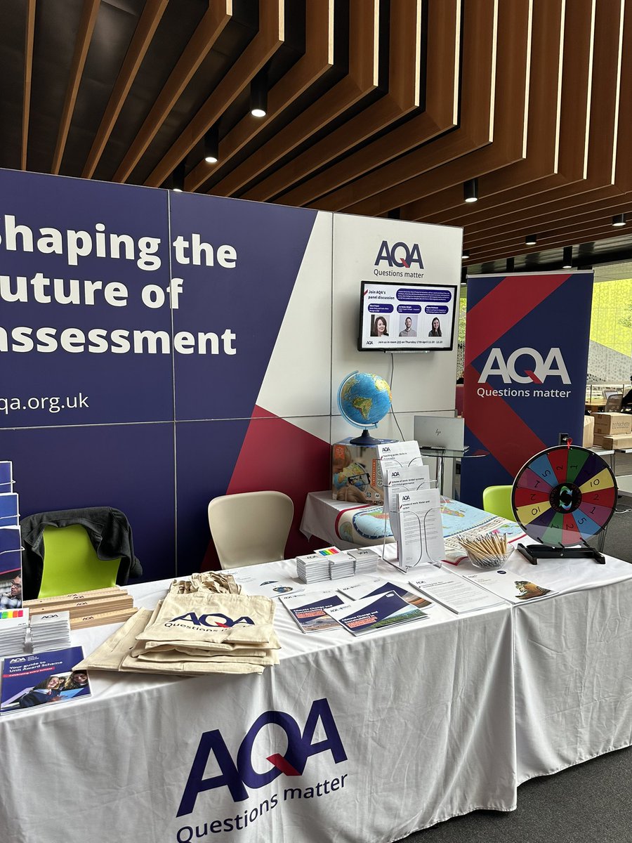 All set up and ready to go at <a href="/The_GA/">Geographical Association</a> Conference. 
Come and have a chat with me at the <a href="/AQA/">AQA</a> stand in the exhibition space and enter our competition with the chance to win a years’ subscription to either GCSE or A-level <a href="/Exampro/">Exampro</a>, a relief globe, or wall world map!