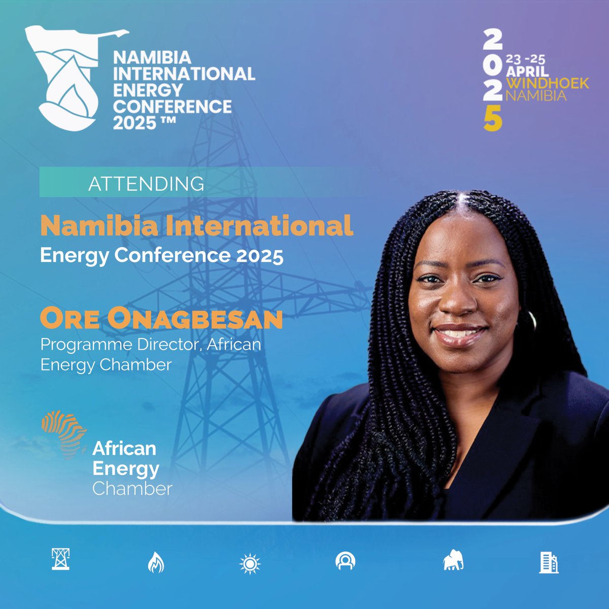 energy_african's tweet photo. Connect with the African Energy Chamber at the Namibia International Energy Conference (@NIEConference)
The African Energy Chamber is proud to be represented at this year’s #NIEC by a powerhouse team led by Verner Ayukegba, our Senior Vice President. With expertise spanning strategy, partnerships, programming, and international policy, our delegation is ready to engage with industry leaders, investors, and innovators who are shaping Africa’s energy future.
Whether you're exploring investment opportunities, forging strategic alliances, or seeking insights into the continent’s evolving energy landscape, our team is here to collaborate and lead impactful conversations.
Meet Our Delegation:
* @VernerAyukegba – Senior Vice President
* Oneyka Cindy Ojogbo – Advisory Board Member
* Johnson Kayode-Obembe – Director of Sales & Partnerships
* Ore Onagbesan – Programme Director
* Hedda Fossum – International Energy Fellow
Join us in Windhoek as we advance the Chamber’s mission to drive sustainable, inclusive energy development across Africa.
#NIEC2025 #AfricanEnergyChamber #AfricaEnergyLeadership #EnergyInvestment #AfricaEnergyFuture