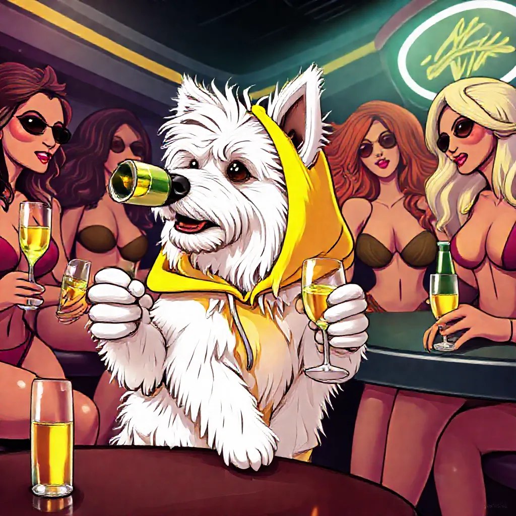 Dripdog_sol_cto's tweet photo. $Drip already partying so hard we got the champagne bottle in our nose xD

Come on over to our tg and create some images with the DripBot yourself! Woof! https://t.co/hGUp3m7zM2