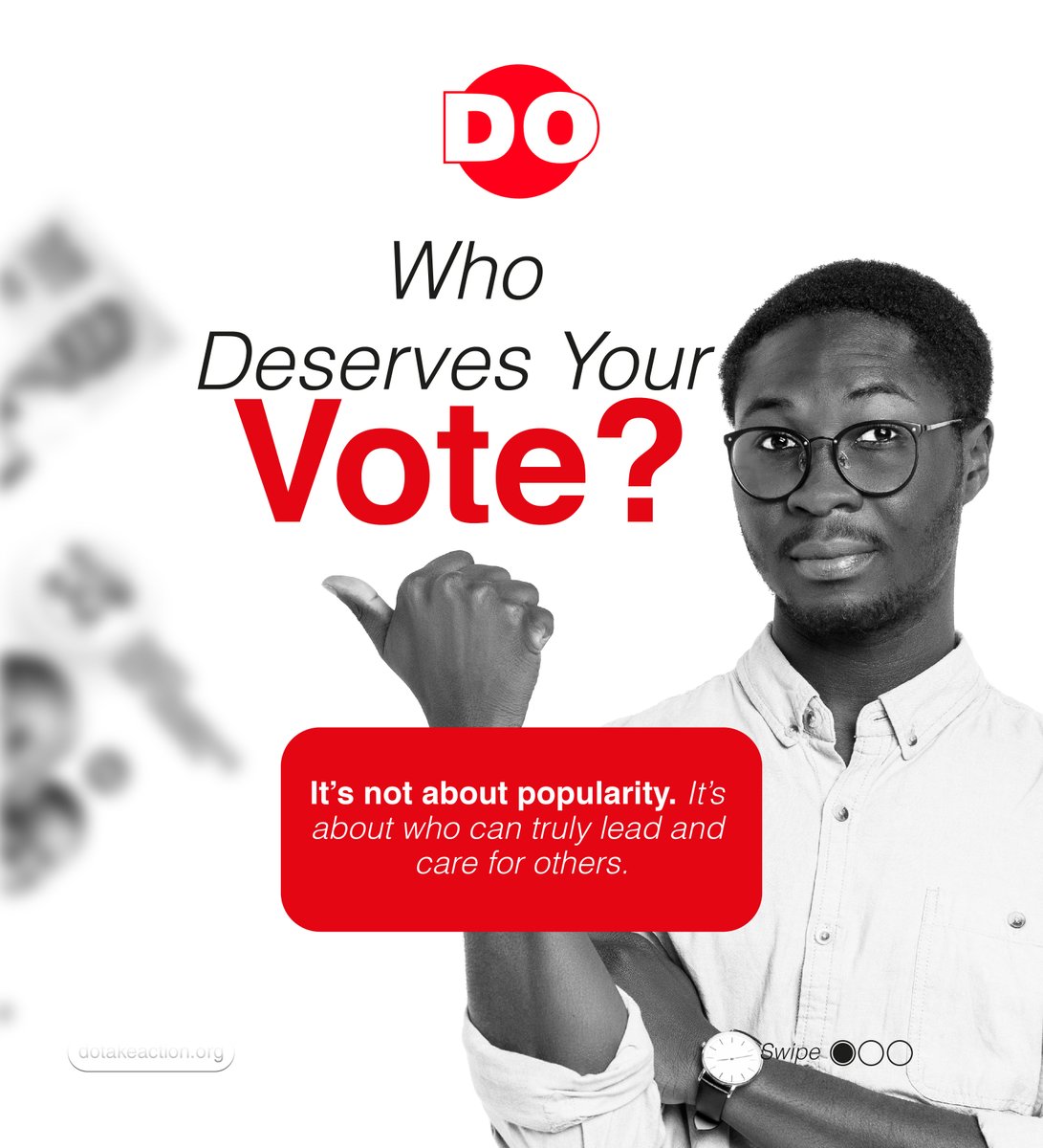 do_takeaction's tweet photo. The future doesn’t just happen, we create it with our choices.
Every vote is a voice. Every voice is power.
Let’s stop leaving our future to chance.
Pick leaders who will truly serve.
This is not just about politics. It’s about our lives.
#ChooseToChange #PowerOfChoice #DOtakeaction #YouthDecide #FutureInOurHands