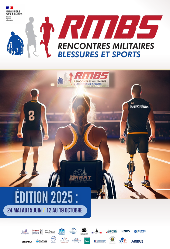 #AvecNosBlessés 🏀🤿🐎⚽️
Rencontres Militaires Blessures et Sports
Ce stage interarmées organisé par la CABAT est le point d'entrée dans le parcours de reconstruction par le sport. Il permet aux blessés des armées d'échanger et de se soutenir sur le chemin de la reconstruction💪