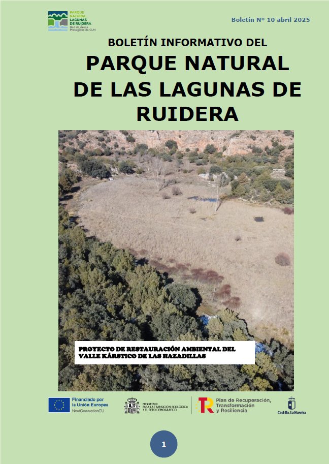 Ya está disponible el Boletín Informativo Nº 10 del Parque Natural de las Lagunas de Ruidera. Está centrado en el proyecto de restauración ambiental del valle kárstico de las Hazadillas.
Puedes descargarlo de manera gratuita en el siguiente código QR.