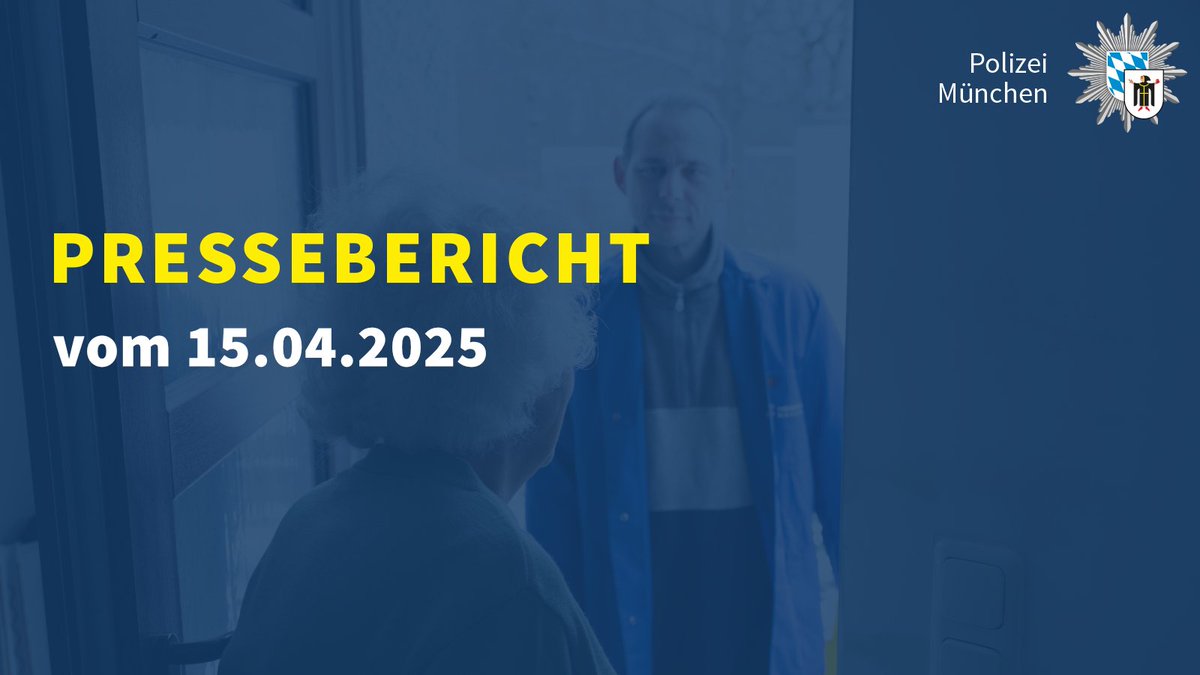 PolizeiMuenchen's tweet photo. Ein Unbekannter hat sich als Mitarbeiter eines Mobilfunkunternehmens ausgegeben und gelangte so in die Wohnung einer 80-jährigen Frau in Schwabing. Er konnte Schmuck entwenden und forderte für seine Tätigkeit Bargeld.

Nun suchen wir Zeugen.

Mehr dazu: https://t.co/m97mTN7Bvz https://t.co/57u2CHgT02