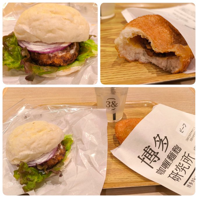 そんなワケで今日ランチに食べに行きましたよサバーガー。予想を大きく越えて美味い!!あとカレーパンもとりあえず一番基本っぽいヤツをチョイスして。 