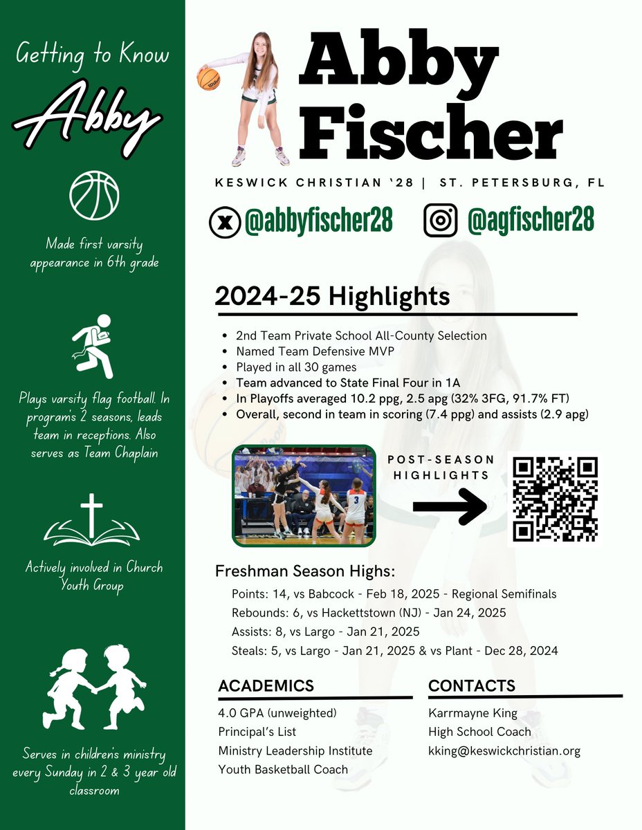 🏀 Freshman Season Highlights
📚 Keswick Christian School
📍 St. Petersburg, FL
🎥 Post-season Highlights: hudl.com/v/2S3sxa