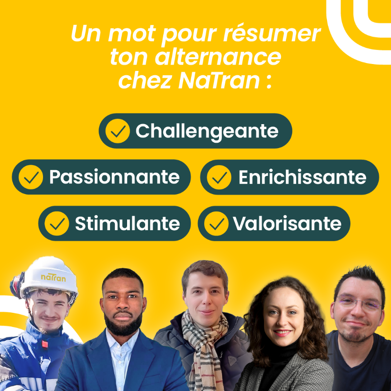 natrangroupe's tweet photo. 📣 NaTran recrute 150 alternant·e·s pour 2025, partout en France !

💼Étudiant·e en ingénierie, IT, R&amp;D, RH, finance, droit, innovation… ?

🚀Rejoignez une entreprise qui valorise l’initiative, la collaboration et l’impact positif.

👉 Postulez dès maintenant !