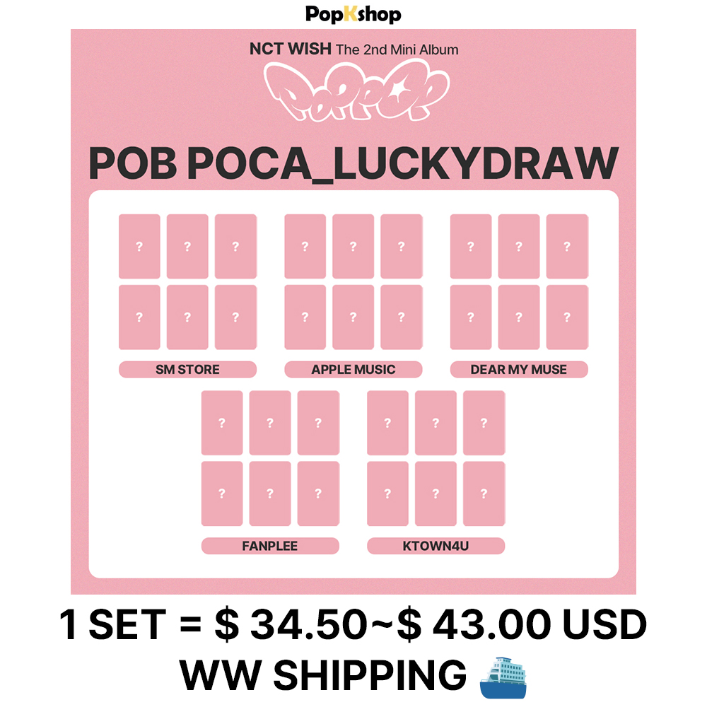 ✨NCT WISH The 2nd Mini Album ' poppop ' ✨ ' LUCKYDRAW Photocard