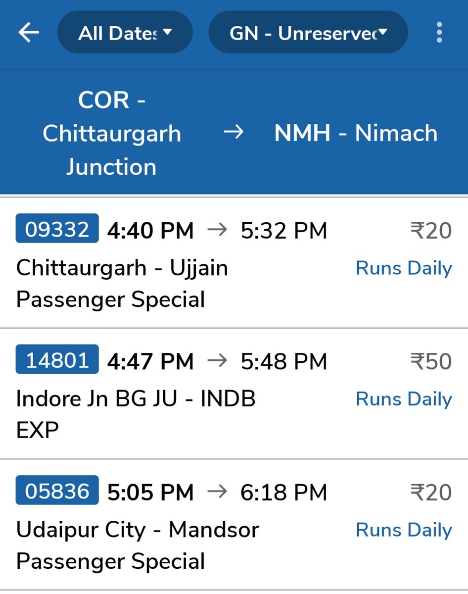ManishChittorga's tweet photo. @SRDOMRATLAM @RailwaySeva
@RatlamDRM
@AshwiniVaishnaw
DRM साहब जनता की भी सुन लीजिए
मात्र 25 मिनट में 3 ट्रेनें एक ही रुट पर हैं, इनमें से एक ट्रेन 59836 का समय सिर्फ 30-40 मिनिट बढ़ा दीजिये ताकि हम दैनिक आवागमन करने वाले यात्रियों को असुविधा न हो। कई बार हमारी ट्रेन छूट जाती है। https://t.co/JRbBEsiWpA