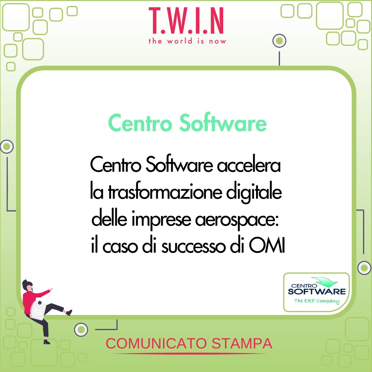 Centro Software si conferma partner strategico per la digitalizzazione delle imprese della filiera aerospace, supportando l’adozione di soluzioni ERP per migliorare tracciabilità, efficienza e controllo.
Comunicato: twin.services/media-center/c… 
#Aerospace #DigitalTransformation #ERP