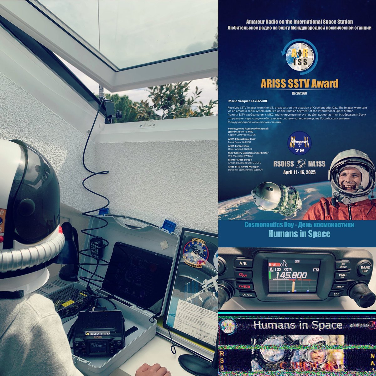 Celebrating the International Day of Human Space Flight with the <a href="/Space_Station/">International Space Station</a>!
Than you very much <a href="/ARISS_Intl/">ARISS - Amateur Radio on the ISS</a> for this incredible initiative that connects “The Next Generation” with the “Star Trek” 😉.

📻 Yaesu FTM200
📡 Komunica PWR-SG-7500