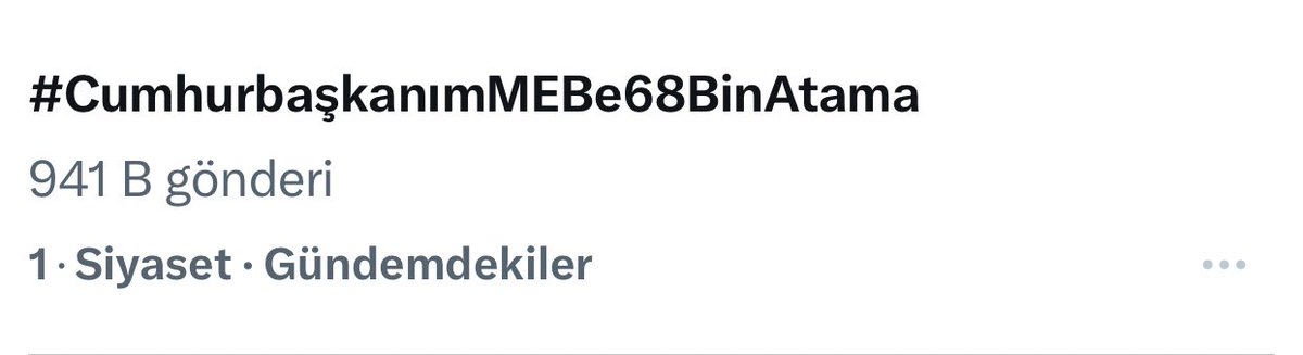 Son 59 bin 🔥

Tüm gönderiler Rt💚

 #CumhurbaşkanımMEBe68BinAtama