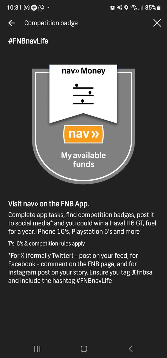 #FNBnavLife
<a href="/FNBSA/">FNB South Africa</a>