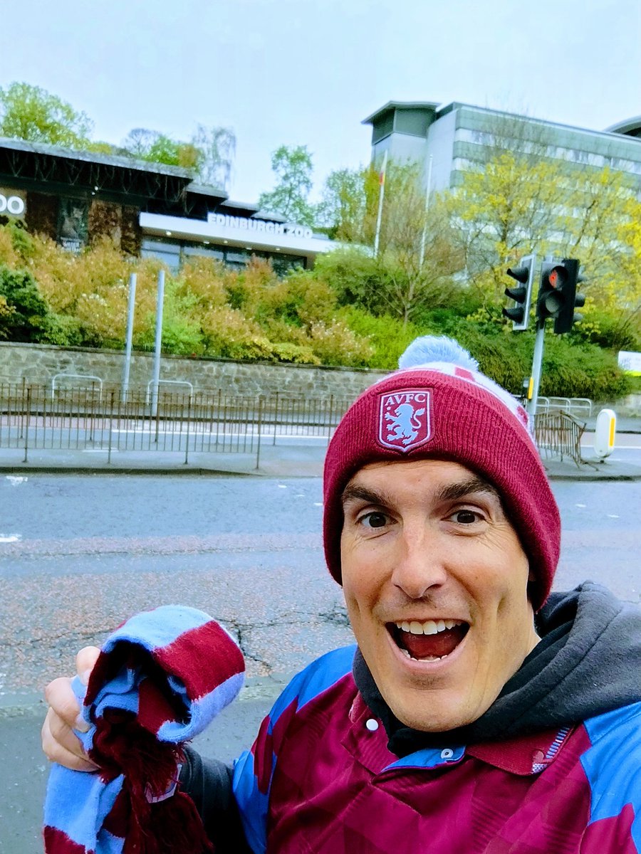 On my way to the airport. Just after 9.00am and I'm already bouncing 🤣 Biggest night for me as a Villa fan this. Can't wait! #UTV #avfc #betano