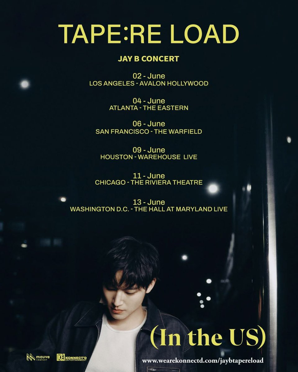 2025 JAY B [TAPE: RELOAD] IN THE US

Tickets @ wearekonnectd.com/jaybtapereload

#JAYB2025
#JAYB_TapeReLoad_US
#TapeReLoad2025
#JAYB #제이비