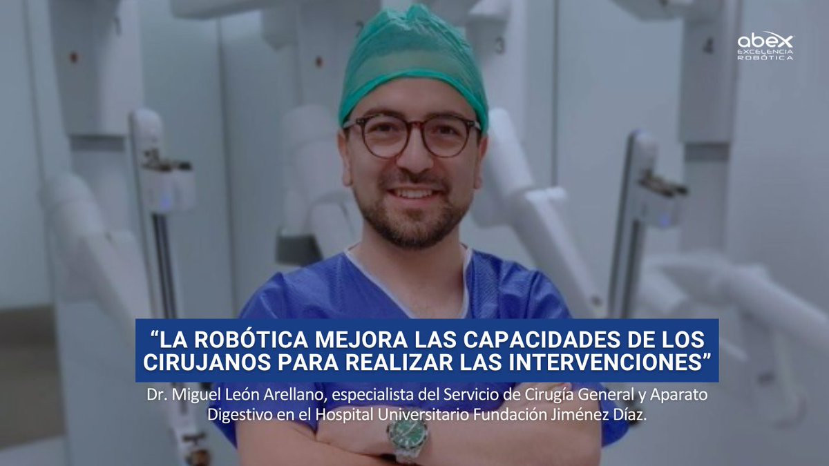 ABEX Excelencia Robótica (@abexdavinci) on Twitter photo Operar con el apoyo del #sistemarobótico #daVinci es una práctica cada vez más habitual, especialmente en la patología #colorrectal. El especialista <a href="/mleonare/">Miguel León Arellano</a> te explica qué ventajas supone esta #tecnología #mínimamenteinvasiva: 👉goo.su/SesPs8t Operar con el apoyo del #sistemarobótico #daVinci es una práctica cada vez más habitual, especialmente en la patología #colorrectal. El especialista <a href="/mleonare/">Miguel León Arellano</a> te explica qué ventajas supone esta #tecnología #mínimamenteinvasiva: 👉goo.su/SesPs8t