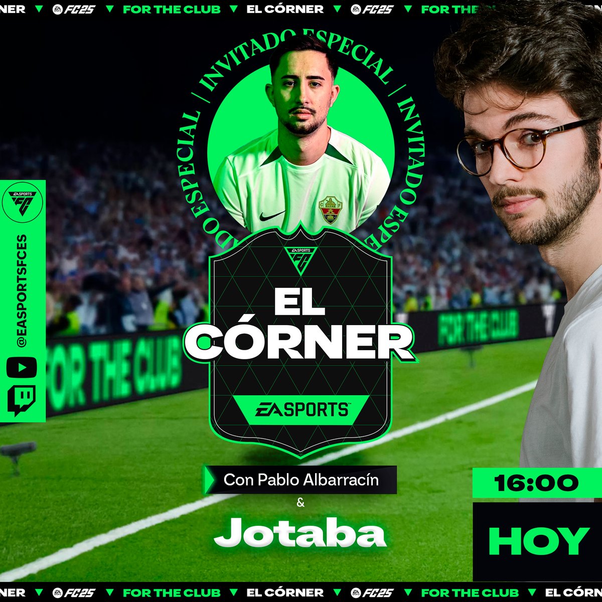 easportsfces's tweet image. 🎙️ ¿Qué tenemos hoy en El Córner?

🗒️ Hablaremos de las mejores opciones de la EVO Inmortal, charlaremos con el finalista de la FCPRO CUP y sortearemos items!

Puedes ganar un Pelé, Hamm o Eusebio, solo digo eso 👀

🟣 Te esperamos a las 16:00h en Twitch y Youtube