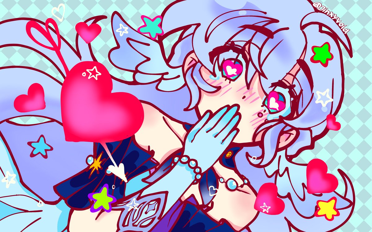 jinxyvoid's tweet image. Lovestruck girls 💖💘 (3/5)
#HonkaiStarRail #Rappa #RobinHSR #Cipher #Aglaea #Castorice #Rappabin #Ciphappabin #ciphlaea #cipherice #aglorice