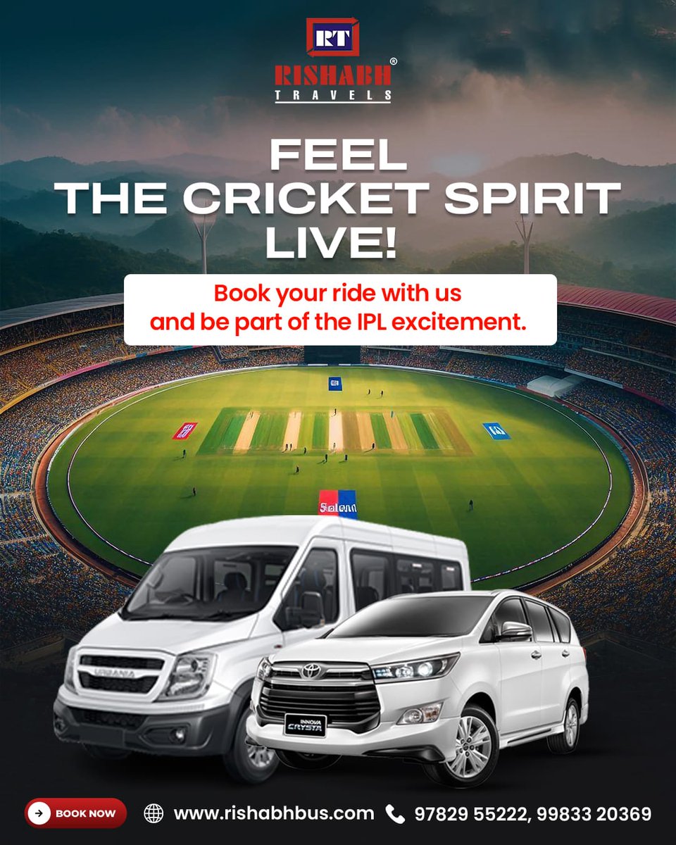 rishabhbus's tweet photo. Book your ride now and make every matchday hassle-free! 🚗💨 
Book Now:
📞: +91-97829 55222
📧: info@rishabhbus.com
🌐: https://t.co/cszlCuUDfJ
#Transportation #FleetBooking #Buses #Hiace #Cars #Urbania #BookNow #RishabhTravels #IPL2025 https://t.co/TnddrfpAdX