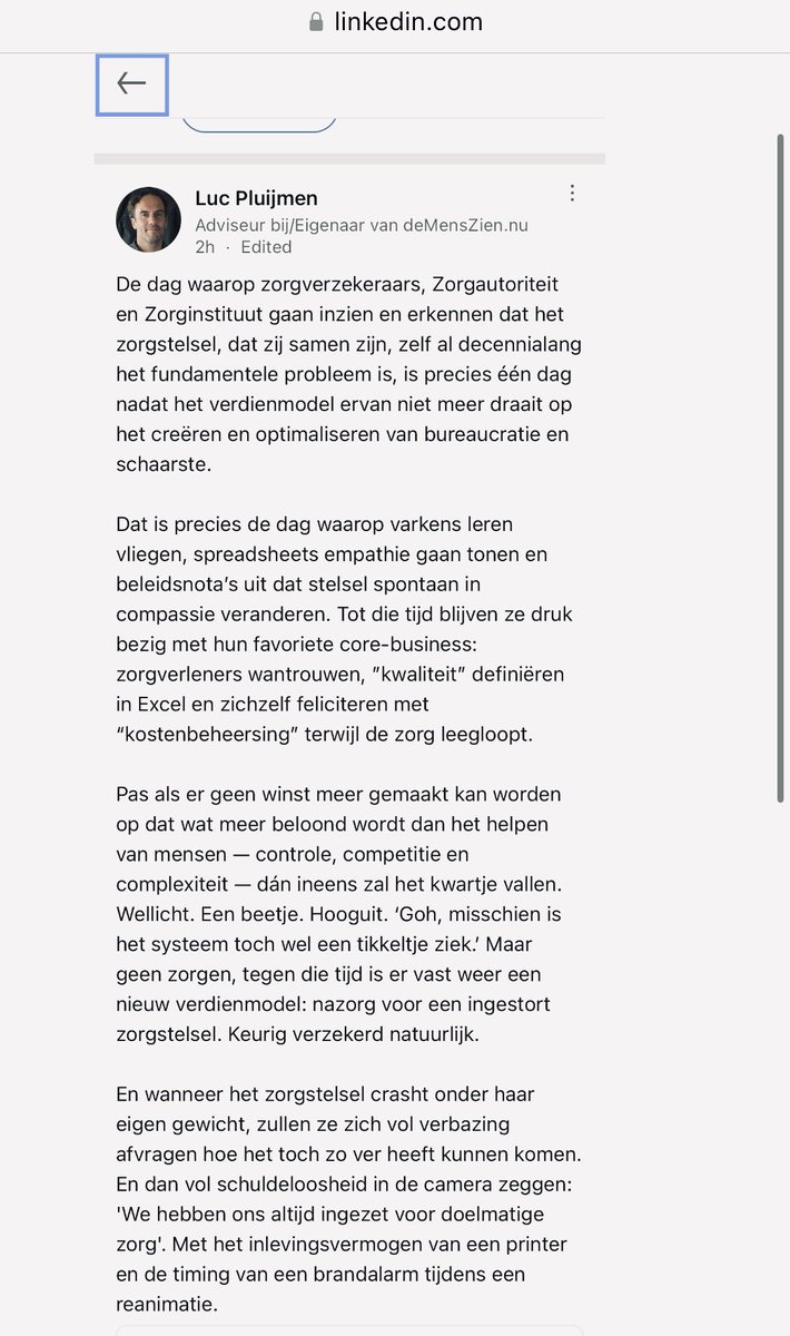 De zorgverzekeraars en ook de Zorgautoriteit en het Zorginstituut (en ministerie van VWS) leven echt nog steeds in de veronderstelling de goede richting op te bewegen en met oplossingen te kunnen komen…