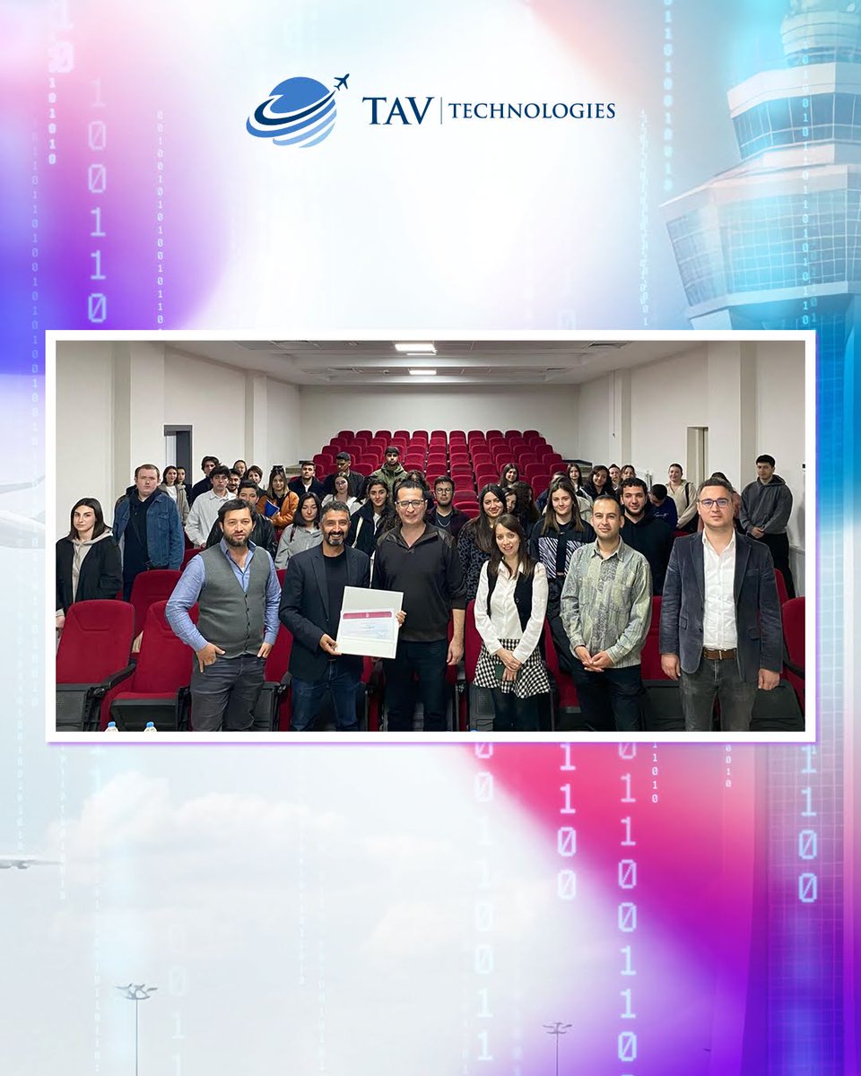TAVTechnologies's tweet photo. Necdet Bilik, Solution Architect at TAV Technologies, was a guest speaker at Muğla Sıtkı Koçman University’s Dalaman School of Civil Aviation, where he delivered an insightful presentation on “Digital Applications in Airport Operations

#TAVTechnologies  #airport #technology https://t.co/iyDz76O1S1