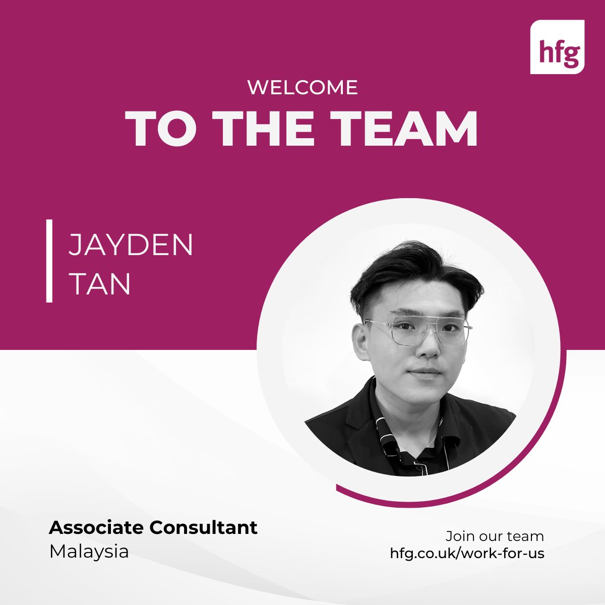 HFG Insurance Rec (@hfginsurancerec) on Twitter photo Introducing our new hire in Malaysia, Jayden Tan!
Jayden joins Benjamin Chong & Allen Foo in Malaysia, in what is an exciting new chapter for HFG.
📩 jayden.tan@hfgmalaysia.com
📞+601 2989 2623
Welcome Jayden, we’re delighted to have you with us!
#WelcometoHFG #HFGMalaysia Introducing our new hire in Malaysia, Jayden Tan!
Jayden joins Benjamin Chong & Allen Foo in Malaysia, in what is an exciting new chapter for HFG.
📩 jayden.tan@hfgmalaysia.com
📞+601 2989 2623
Welcome Jayden, we’re delighted to have you with us!
#WelcometoHFG #HFGMalaysia