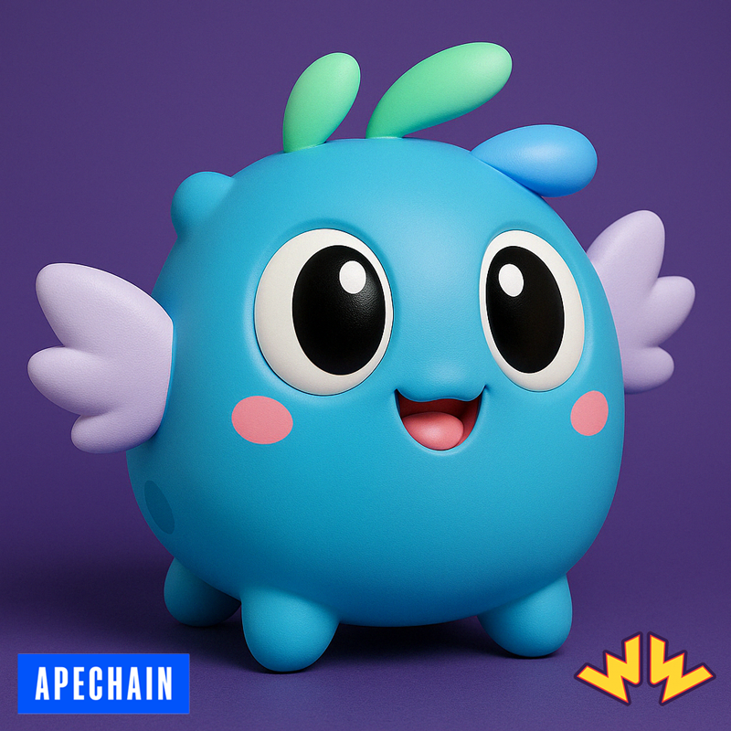 Wasabi_Wings's tweet photo. 🌈Wasabi Wings!💙💚🤍💜 

✨ Visually Iconic
Round. Chubby. Winged.
Each character is instantly recognizable with bold shapes, bright palettes, and unique horns, bows, or abstract extras.

(Ai Prototype & Original)
#WasabiWings #ApeChain #Kidrobot #VinylPulse #artoyz #KawaiiCollectibles