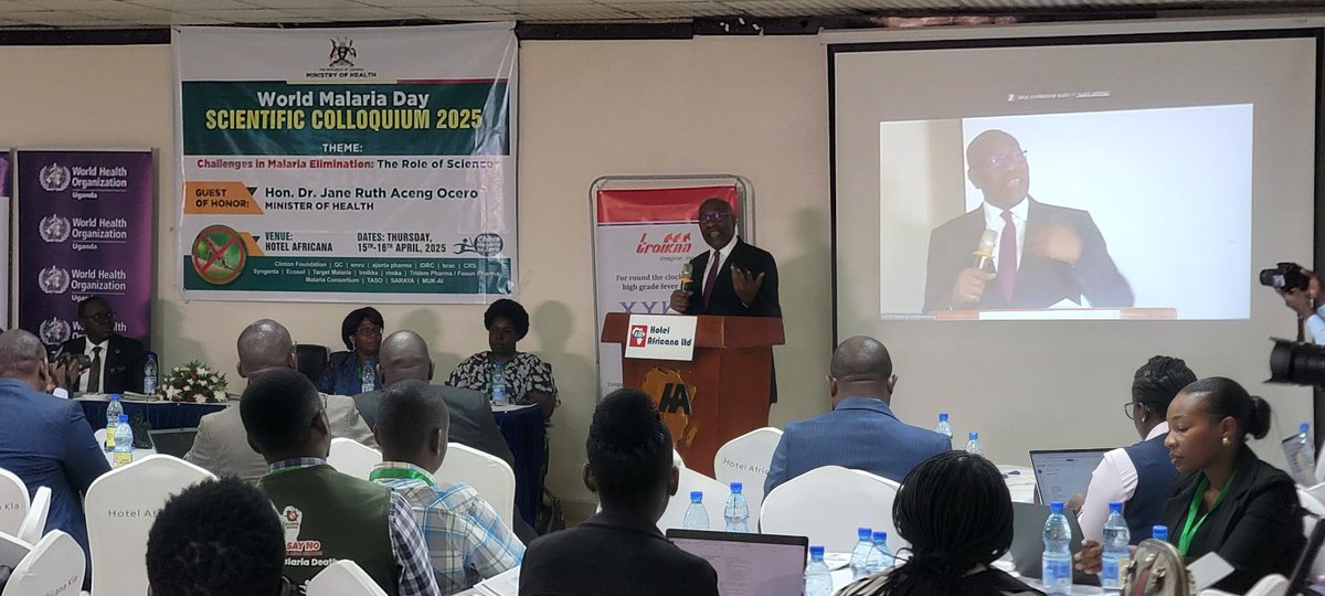 MacisU23461's tweet photo. #Happeningnow is the Annual malaria scientific colloquium at @HotelAfricana graced my the right Hon Dr @RuhakanaR  as guest of honor @TheGFUCCM @TASOUganda @MinofHealthUG @MACISOfficial @upfm_malaria @TargetMalaria @JaneRuth_Aceng @DianaAtwine #MalariawillneverbeNormal https://t.co/u31Sk478Xl
