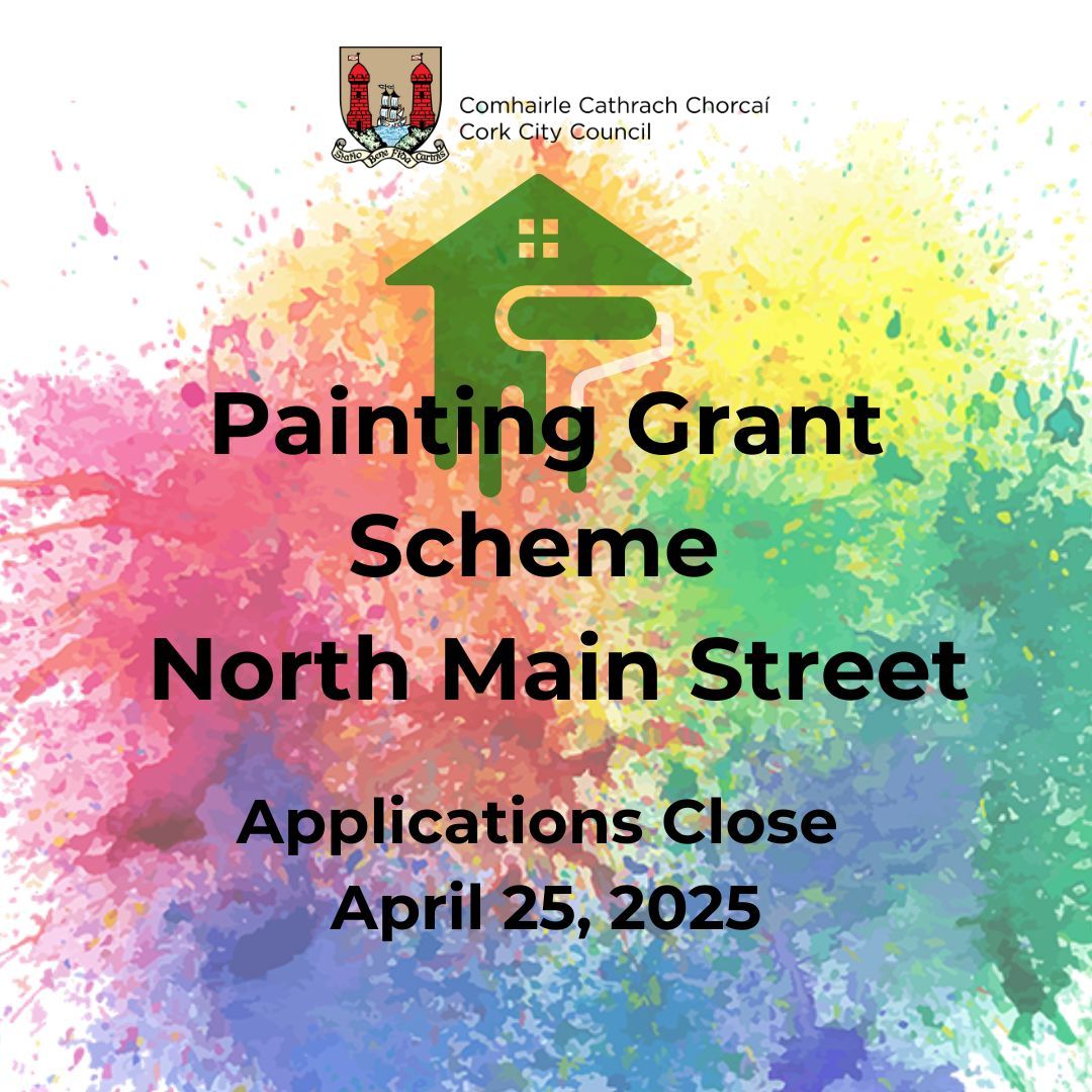 📣 Painting Grant🎨 

We are inviting applications for businesses and residents of North Main Street to apply for funding to paint their premises. 

🖌️ Successful applicants will be awarded 50% of the costs of qualifying improvement works (i.e. painting, minor repair works to