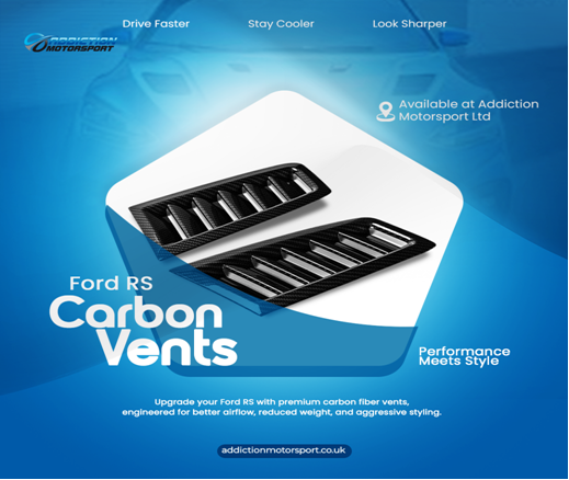 Helenanelson16's tweet image. Enhance your Ford RS with high-performance carbon fibre vents—lightweight, stylish, and built for improved airflow. Race-inspired aesthetics meet real-world performance! 

Get yours today here online: addictionmotorsport.co.uk

#FordRS #CarbonFiber #PerformanceUpgrades