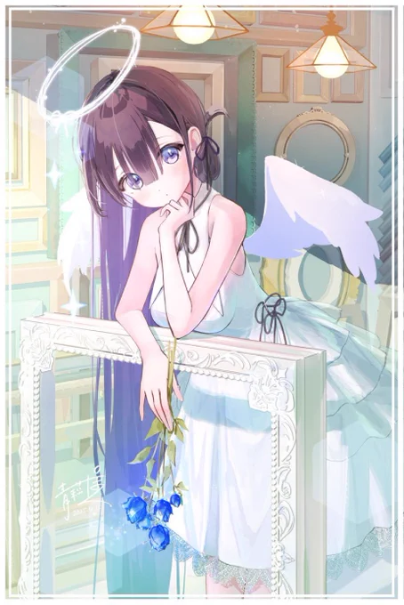 先輩天使ちゃん#oc #イラスト 