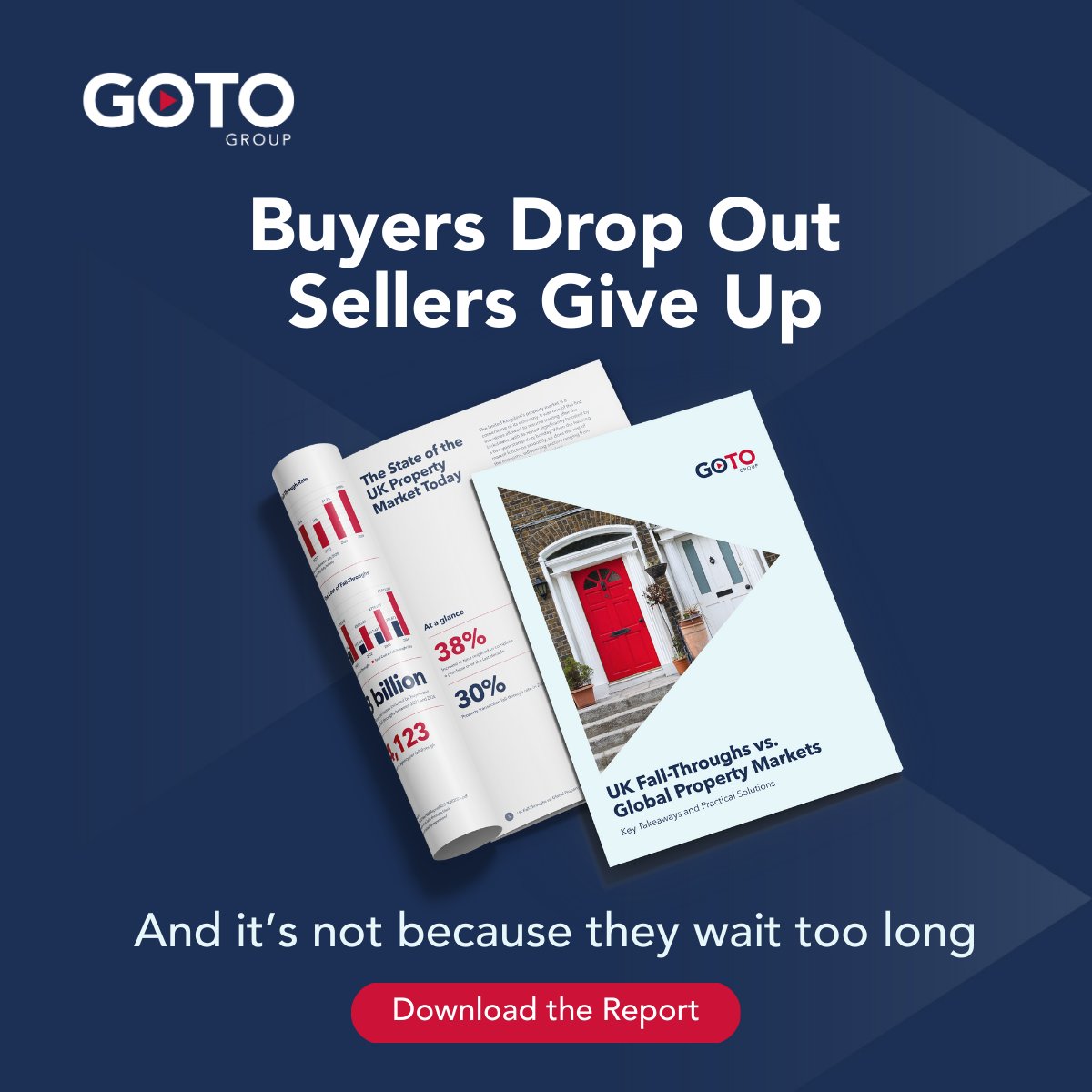 When sales drag on without certainty in sight, people walk away. Buyers lose interest. Sellers change plans. 🤷

Other countries have solved for this. The report shows how.

👉Download here - ow.ly/yUbi50VsVrn

#GOTOGroup #FallThroughs #UKEstateAgents