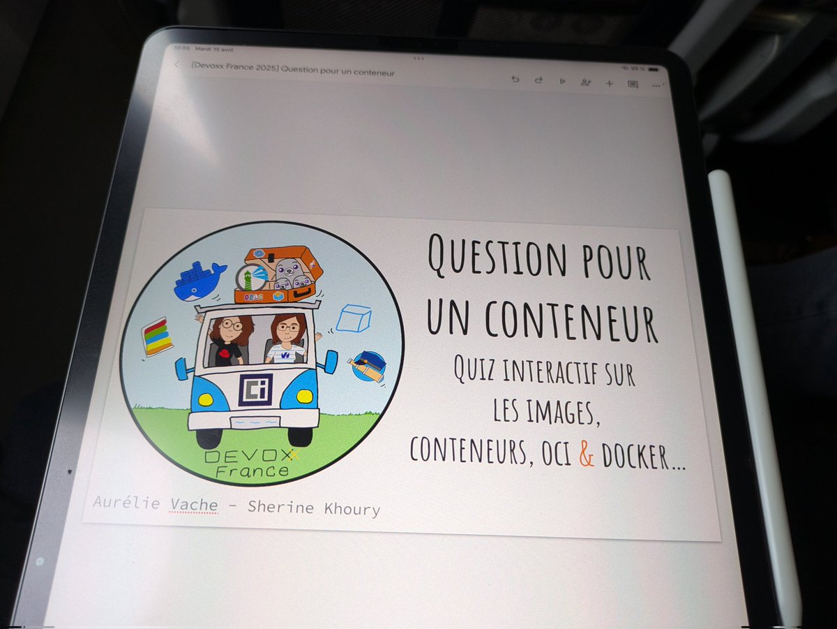 Vous manipulez les images et les conteneurs au quotidien mais savez vous vraiment ce qu'il se passe a l'exécution des commandes ? 🙂
On vous retrouve jeudi à <a href="/DevoxxFR/">DevoxxFR (🦋 devoxxfr.bsky.social)</a> à 17h pour notre talk/quiz "Question pour un conteneur" avec <a href="/srinerine/">sherine khoury</a>.
#OCI <a href="/Docker/">Docker</a> <a href="/Podman_io/">Podman</a>