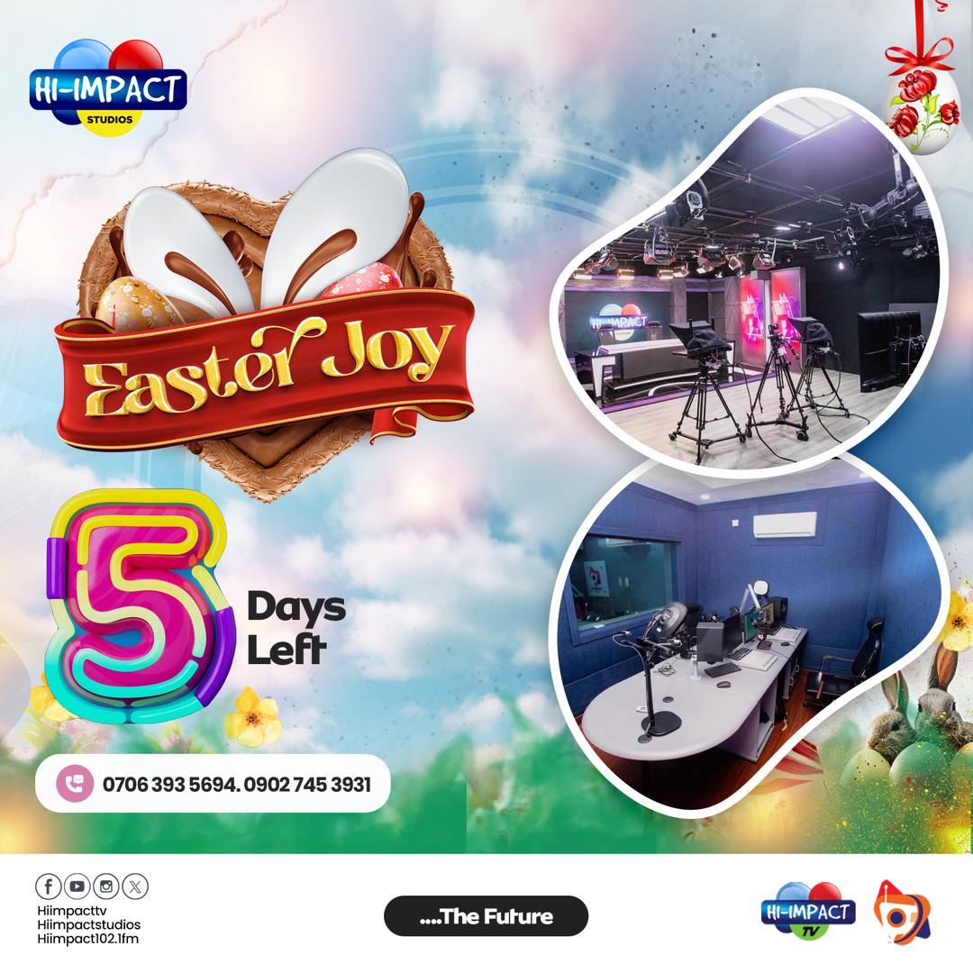 hiimpactstudios's tweet photo. "Easter Joy is Coming!

Only [V] days left! Fill your heart with love, your basket with treats, and your home with laughter. Share your Easter traditions and joy with us! #EasterJoy #EasterCountdown #SpringLove" https://t.co/4CSdptIpBU