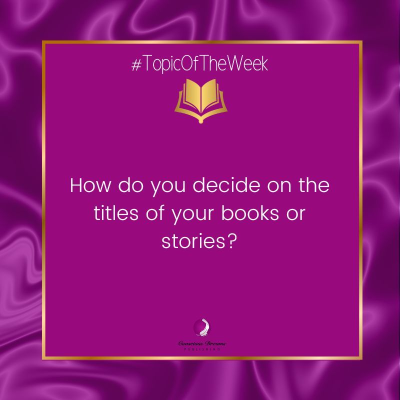 DreamsConscious's tweet image. Every book title holds a story. How do you decide on yours? 
#tuesdaytopic