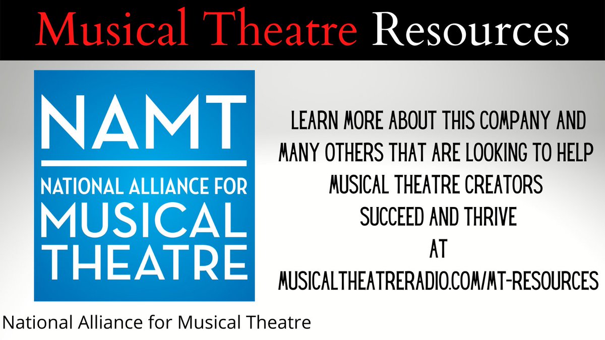 MTR_Tweets's tweet image. We here at MTR love supporting #musicaltheatre creators, so we have put together a list of resources to help them flourish and grow.

National Alliance for Musical Theatre
musicaltheatreradio.com/mt-resources
#Musicals