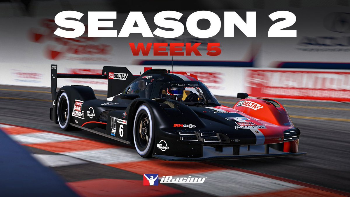 Week 5 <a href="/iRacing/">iRacing</a> is live.

Get your Esports-ready Setups, in-depth Telemetry, and top-tier Lap Guides from Coach Dave right now:

• Short ovals
• Sports cars
• Formula cars

Find Speed Faster with Delta AI for iRacing.

Time to put in the work! ⬇️