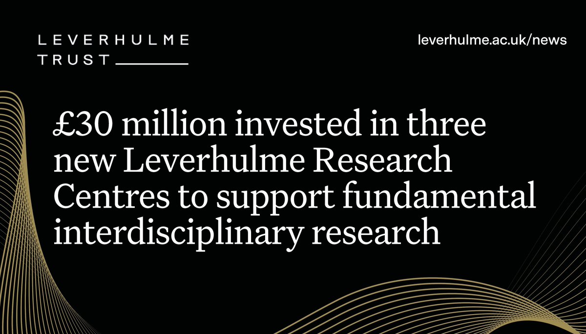 The Leverhulme Trust (@leverhulmetrust) on Twitter photo ICYMI, the Trust Board announced three winners of the 2025 Leverhulme Research competition. Each centre will be funded for up to £10 million over ten years to support fundamental interdisciplinary research. leverhulme.ac.uk/news/2025LRC
<a href="/AmooreLouise/">Louise Amoore</a> <a href="/GeogDurham/">Geography at Durham</a> <a href="/durham_uni/">Durham University</a> ICYMI, the Trust Board announced three winners of the 2025 Leverhulme Research competition. Each centre will be funded for up to £10 million over ten years to support fundamental interdisciplinary research. leverhulme.ac.uk/news/2025LRC
<a href="/AmooreLouise/">Louise Amoore</a> <a href="/GeogDurham/">Geography at Durham</a> <a href="/durham_uni/">Durham University</a>