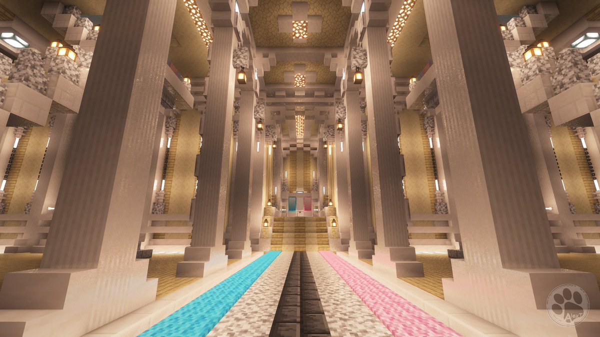 AlexT_Mo's tweet image. This time, I designed a building for Fuwawa and Mococo! It&apos;s called FWMCastle🐾

It has a cuter design featuring their main colors and a paw print plaza in the center

I wish FuwaMoco and Ruffians will like it!
#FWMCpix