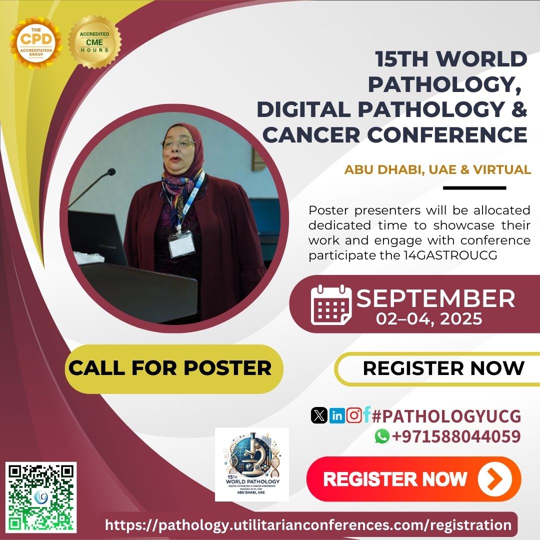 Gaur Priya (@epucgcongress) on Twitter photo 15th World Pathology, Digital Pathology & Cancer Conference from Sep 2–4, 2025, in Abu Dhabi, UAE, & Virtual pathology.utilitarianconferences.com/registration
Pathology.universeconferences.com/virtual-regist…
#CancerDiagnosis #Histopathology #Pathologist #PathologyUCG #SurgicalPathologist #PathologyResearch #TumorAnalysis 15th World Pathology, Digital Pathology & Cancer Conference from Sep 2–4, 2025, in Abu Dhabi, UAE, & Virtual pathology.utilitarianconferences.com/registration
Pathology.universeconferences.com/virtual-regist…
#CancerDiagnosis #Histopathology #Pathologist #PathologyUCG #SurgicalPathologist #PathologyResearch #TumorAnalysis