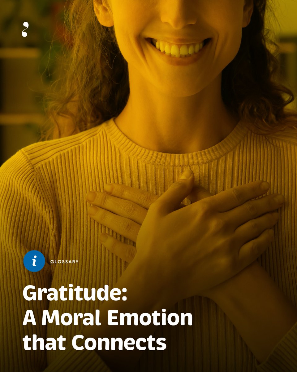 MORES_HORIZON's tweet image. Gratitude goes beyond saying "thank you". As a moral emotion, it works as social glue.
💡It builds trust, strengthens social bonds, and drives cooperation.
But it can also draw lines between “us” and “them.”
Learn more about gratitude, our latest glossary entry contributed by…