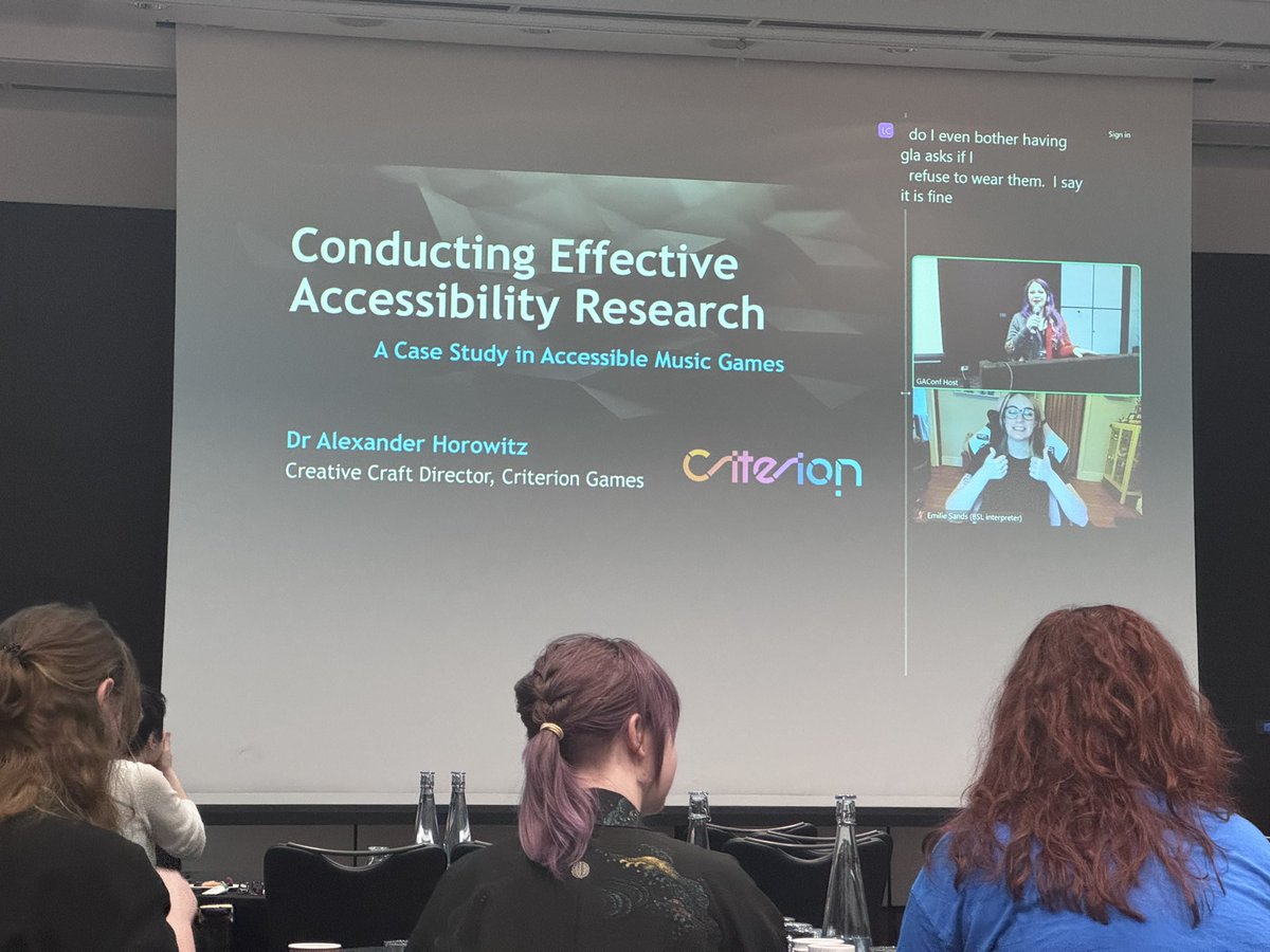 Day two #gaconf let’s go! I’ve been really looking forward to this talk about effective accessibility research.