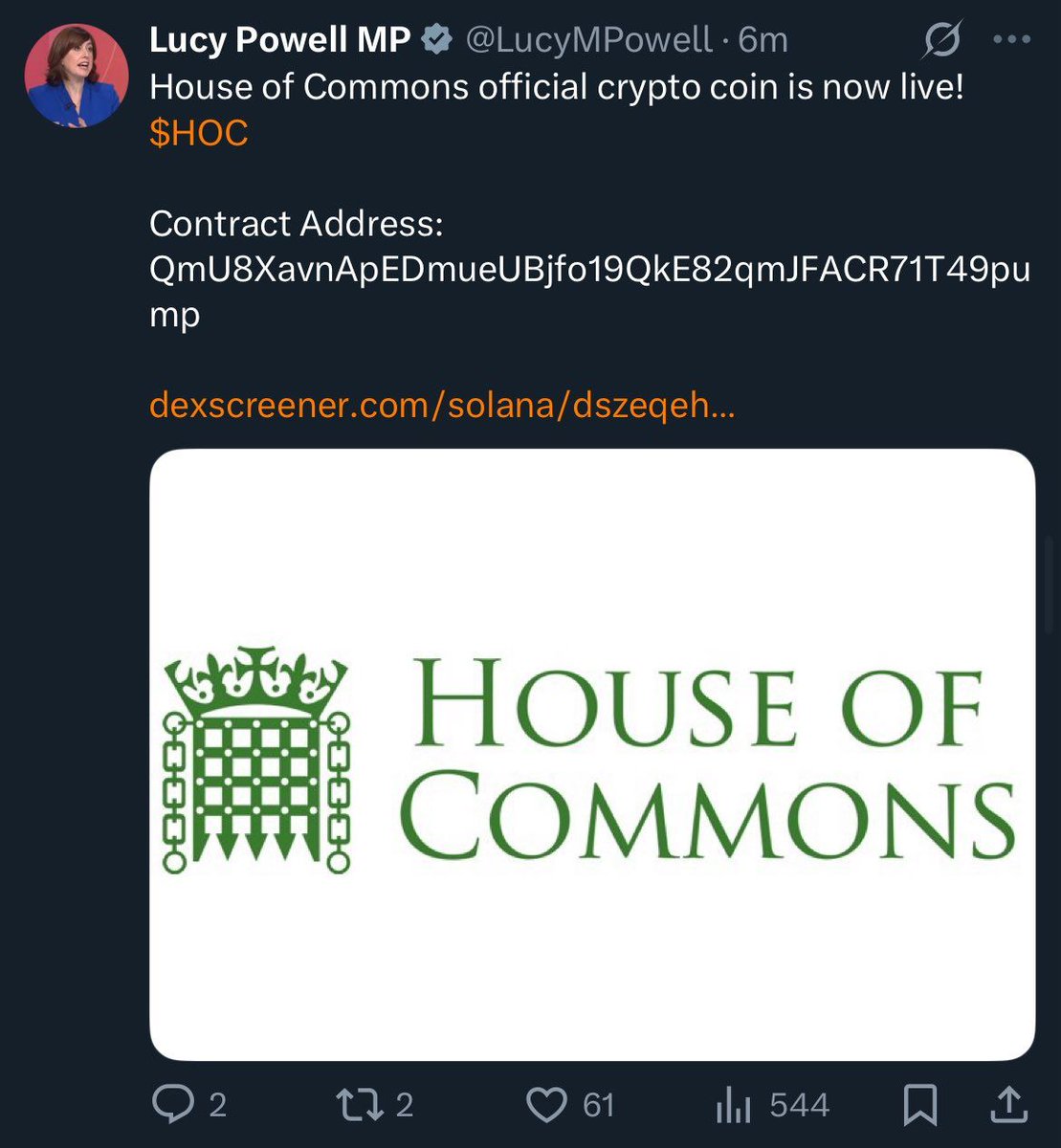 🚨 NEW: Leader of the House of Commons, Labour MP Lucy Powell, has been hacked