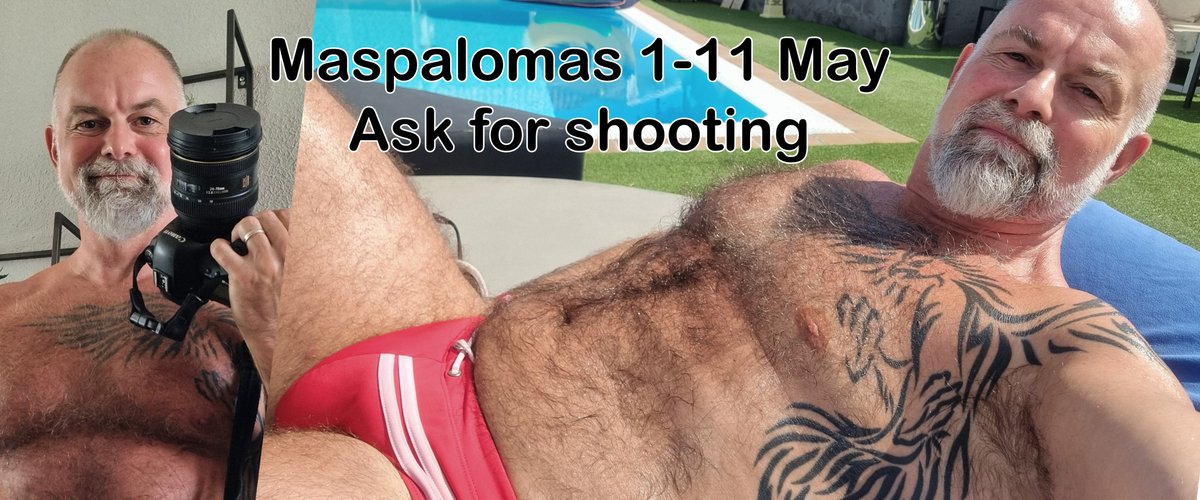 Jimmy_France70's tweet photo. Je serais à la pride de Maspalomas. Alors si vous voulez vous faire prendre en photo (ou prendre tout court...). Demandez moi, on trouve un lieu, une date...
#maspalomaspride #gaypride #photogay #musclebear #muscledaddy #top #cuddle #hairychest #tattoo #amateur #gayporn #gaypix https://t.co/1R44L7lDnf