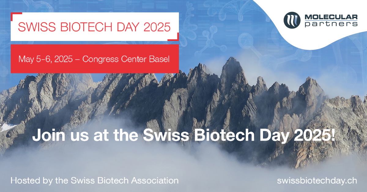 Molecular Partners will be attending Swiss Biotech Day on May 6, 2025! We are a sponsor of this event, which is a fantastic opportunity to connect.

👉linkedin.com/feed/update/ur…

#SwissBiotechDay #SBD2025 #Networking #Biotech #Conference #Investing #Radiotherapy #DARPin #RadioDARPin