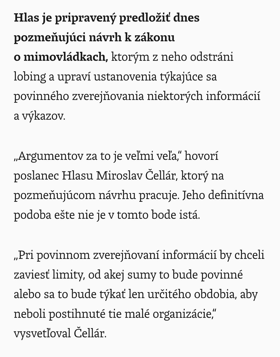 Predstavitelia SNS a Smeru avizovali, že nechcú zákon takýmto spôsobom „vykostiť“... 

Krásy koaličného vládnutia v praxi. Buď sa neprijme nič alebo kompromis, s ktorým nebude nikto úplne spokojný.
SNS so Smerom vedia, že Republika si v závetrí mädlí ruky...